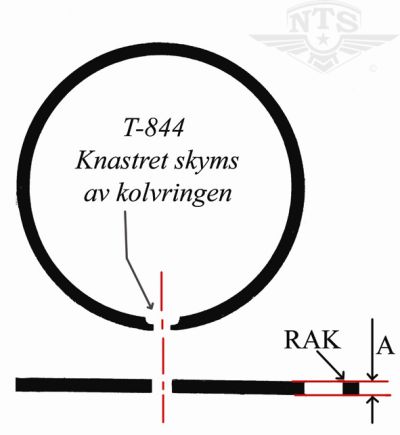 Kolvringssats 45×1,5mm NTS för Puch Maxi
