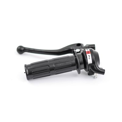 Växelhandtag 2-växlat, svart med svart handtagsarm.