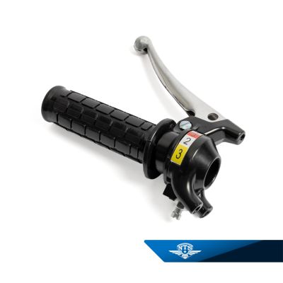 Växelhandtag 3-växlat, svart med handtagsarm i aluminium. NTS-683.2. Svart/KSZ2.