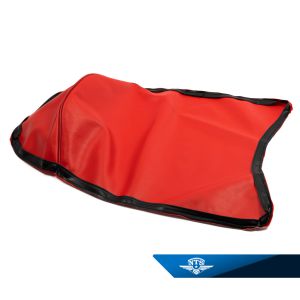 Sadelklädsel, Honda MT50. Röd med kederlist.