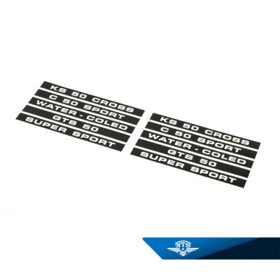 Dekalsats till sidokåpor, Zundapp KS50, 1975.