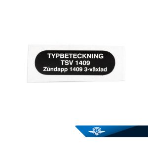 Dekal typbeteckning Zundapp, TSV 1409, 1975-76. Säljs styckvis.