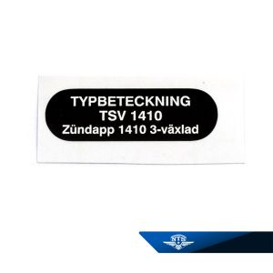 Dekal typbeteckning Zundapp, TSV 1410, 1977-78. Säljs styckvis.