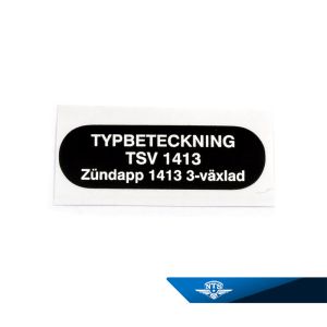 Dekal typbeteckning Zundapp, TSV 1413, 1981-83. Säljs styckvis.