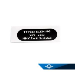 Typskylt Norsjö Packy Puch, VoV 2053.