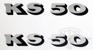 Sidokåpsdekaler Zundapp KS50, 1976, säljs parvis.