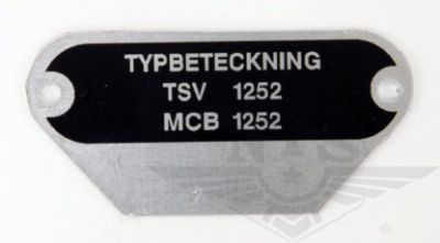 Typskylt Monark & Crescent 1252, säljs styckvis.