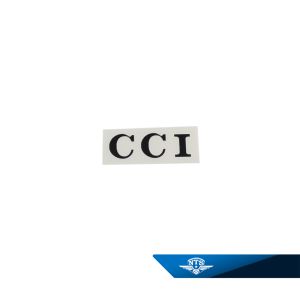 Dekal för oljesmörjning “CCI” Suzuki K50 upp till 1974, säljs styckvis.