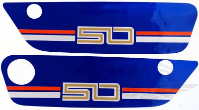 Sidokåpsdekalsats Suzuki K50 N/DN, 1979-82, säljs i sats.