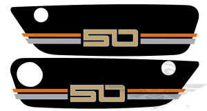 Sidokåpsdekalsats Suzuki K50 N/DN, 1979-82, säljs i sats.