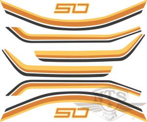 Dekalsats Suzuki K50 Z/DZ, 1983-, säljs i sats.