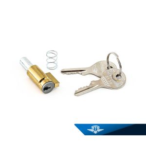 Styrlås med 8mm tapp. Mät på ditt gamla lås, innan du beställer.