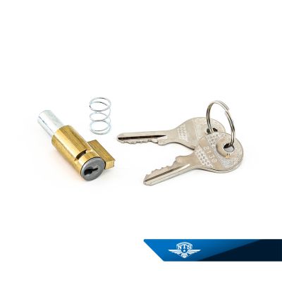 Styrlås med 8mm tapp. Mät på ditt gamla lås, innan du beställer.