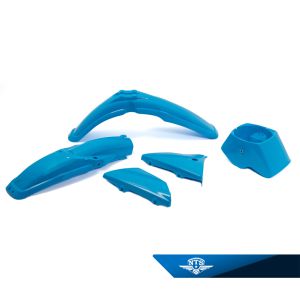 Kåpsats Yamaha DT50MX/DT80MX, ljusblå -1985.