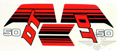 Dekalsats Yamaha DT50MX, 1983-85.