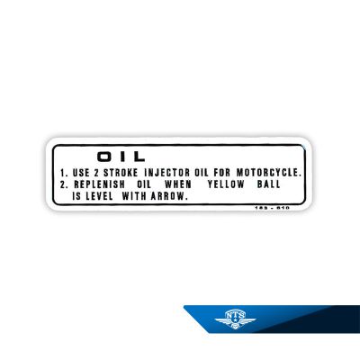 Dekal oljepåfyllning Honda MB50 & MT50.