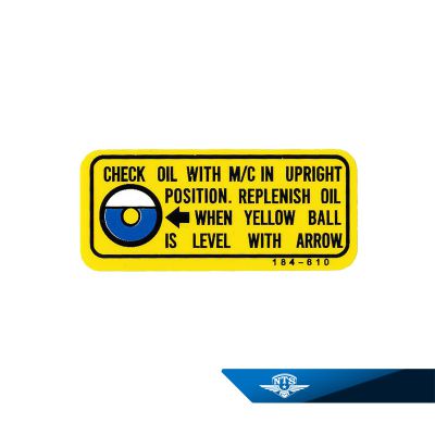 Dekal “Oljenivå” Honda MB50 & MT50.