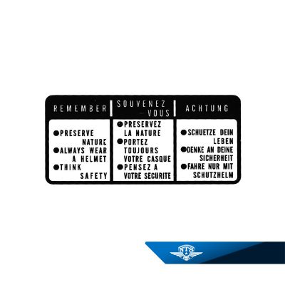 Dekal “Köranvisning” Honda MB50 & MT50.