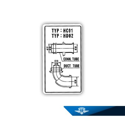 Dekal “Insugsgummi” Honda MB50 & MT50.