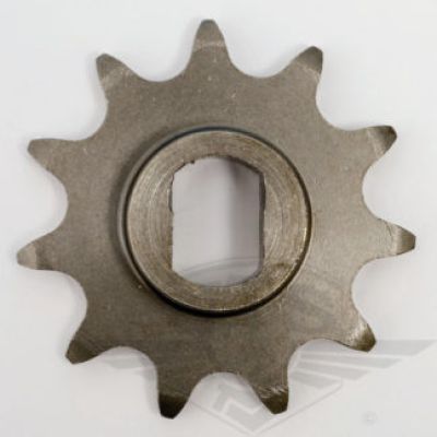 Framdrev Zundapp 2 & 3-växlad. 11 kugg, ovalt hål. Nya axeln.