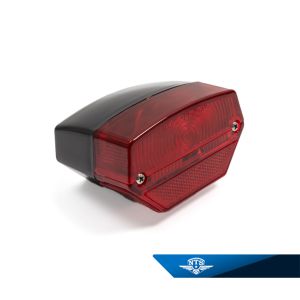 Baklykta, kvalite. Komplett Röd/Röd 243 för Puch Monza 4 speed/Dakota3000/Nevada/Montana/Monza 3C och M50