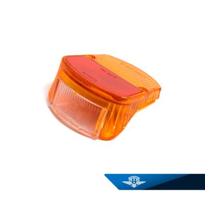 Baklampsglas Zundapp KS50. 1962-76, orange & rött.