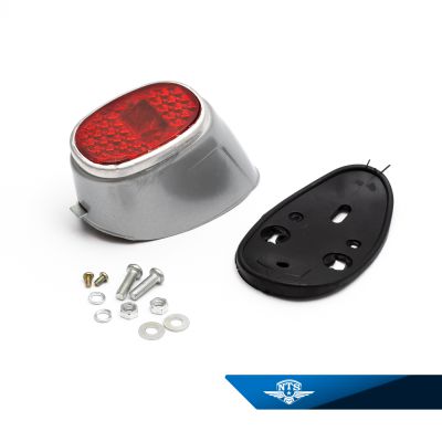 Baklyse utan bromsljusglas, Hella kopia, grålackerad.