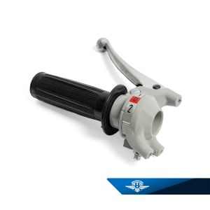 Växelhandtag 2-växlat, grå/svart. Arm pressad aluminium med kula. NTS-682.2. Grå/KSZ.