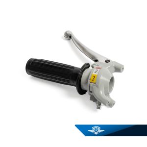 Växelhandtag 3-växlat, grå/svart. Arm pressad aluminium med kula.