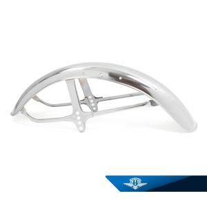 Framskärm Yamaha FS1 från 1975, med trumbroms. Kromad.