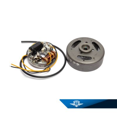 Tändsystem komplett Bosch 46,5mm, medurs. Till Kreidler & Zundapp 249 & 250 motorer.