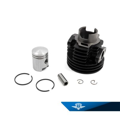 Cylinder Puch, 1hk, original, 38mm kolv med 12mm kolvbult. Med insugningsplugg, för den svenska marknaden.