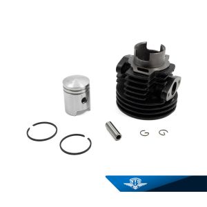 Cylinder Puch, 1hk, original, 38mm kolv med 10mm kolvbult. Med insugningsplugg, för den svenska marknaden.