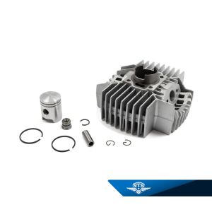 3,5hk cylinder Puch, fartvindskyld, 38mm kolv, 12mm kolvbult. Silverfärgad.