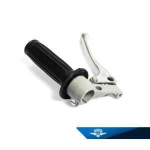 Kopplingshandtag grå/svart. Arm i massiv aluminium med kula. NTS-101B.4. Grå/KSZ.