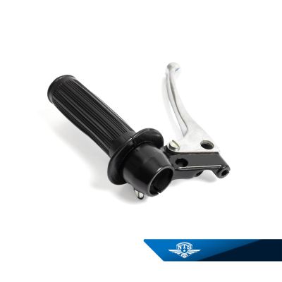 Kopplingshandtag, svart. Arm i massiv aluminium med kula. NTS-101B.4. Svart/KSZ.