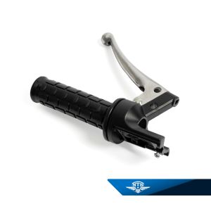 Kopplingshandtag svart/svart. Arm pressad aluminium med kula. Plats för omkopplare. NTS-214B.2. Svart/KSZ2.