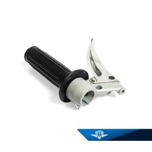 Kopplingshandtag grå/svart. Arm pressad aluminium utan kula. NTS-101B.1. Grå/KSZ.