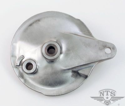 Bromssköld bak Yamaha FS1 / DT50 med 12mm hål för bromsaxel.