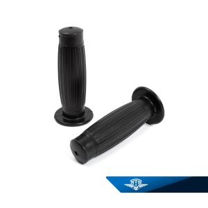 Gummihandtag Custom 120mm, svarta. 22/24mm, säljs parvis.