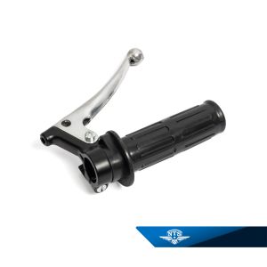 Gashandtag svart/svart. Arm pressad aluminium med kula. NTS-233.2. Svart/KSZ3.