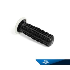 Plasthandtag majskolv, NTS-125/LSZ. Svart  med vit fläns. 125mm, 21mm, säljs styckvis.