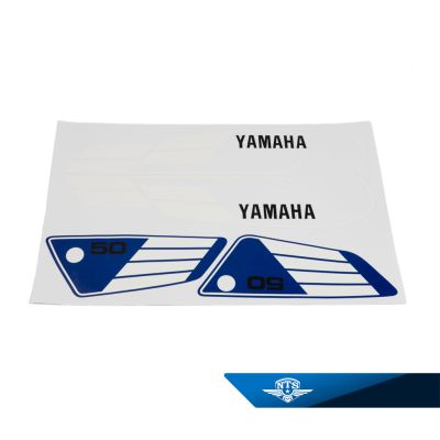 Dekalsats Yamaha FS1, 1986-88. Blå / vit / svart.