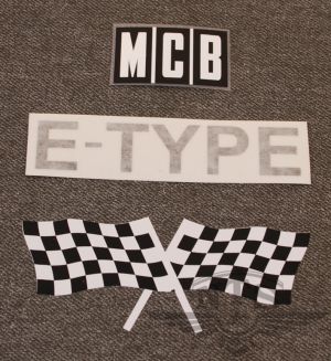 Sidokåpsdekalsats MCB E-Type. 1973-76.