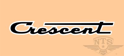 Bakskärmsdekal Crescent, 1961-65. Säljs styckvis.