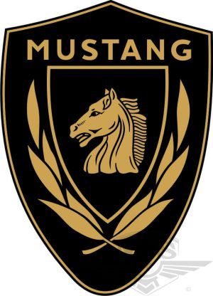 Tankdekal Mustang. Ersätter emblem på 617 & Cross Special.