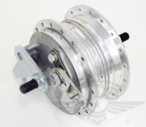 Baknav Monark & Crescent, med 3-växlad motor. Leleu 100mm nav.