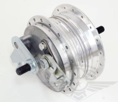 Baknav Monark & Crescent, med 3-växlad motor. Leleu 100mm nav.