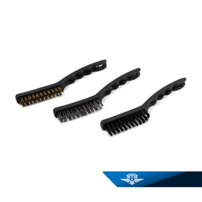 Stålborstssats, 3-pack, större modell.