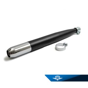 Ljuddämpare 28mm, svart/krom. Monark, Crescent & Hercules.